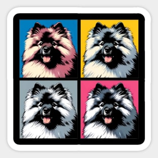 Pop Retro Keeshond Art - Cute Puppy Sticker